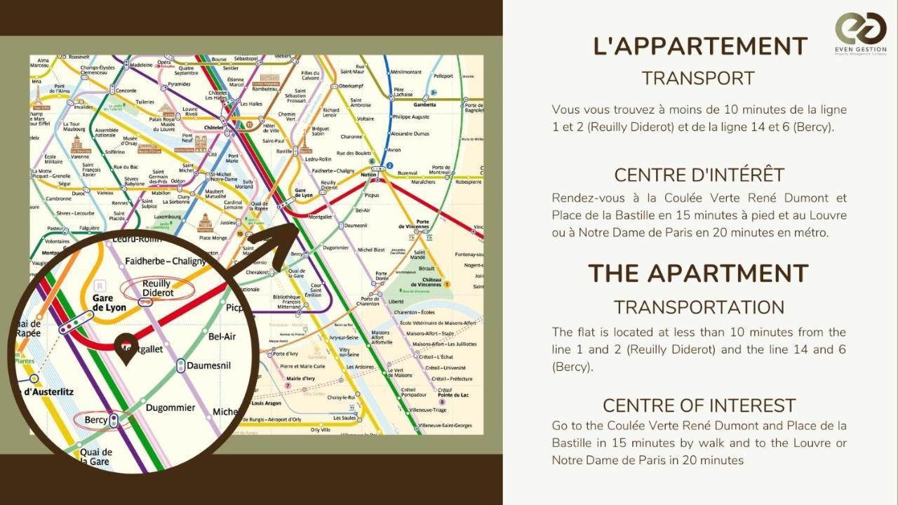 파리 Appart 4Pers #Daumesnil#Gare De Lyon#Accor Arena 아파트 외부 사진